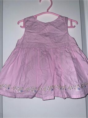 Koala Kids Light Pink Baby Dress with Floral Trim